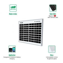 25 Years* Warranty Solar Panels Loom Solar Panel 10 Watt - 12 Volt For Mobile Charging
