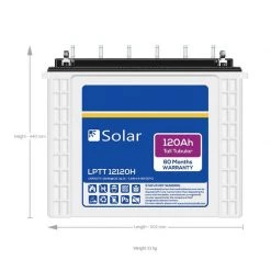 5 Years Warranty 120 Ah Solar Tubular Battery