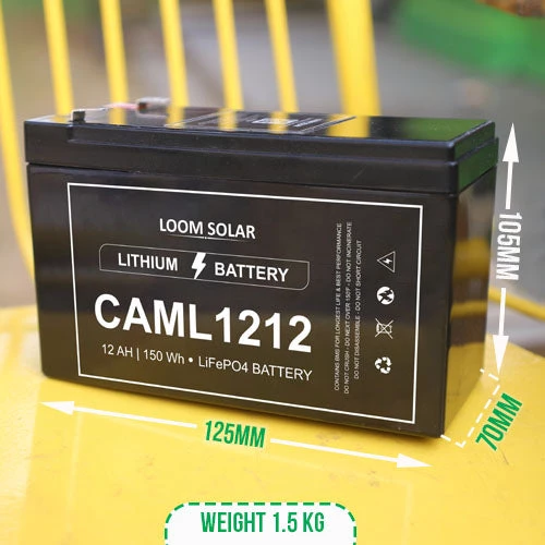 2 Years Warranty CAML 12 Ah / 150 Watt Hour Multi Purpose Lithium Battery For Home, Machines