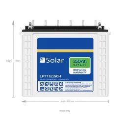 5 Years Warranty Solar Battery 150 Ah Solar Tubular Battery - 5 Years