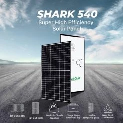 25 Years* Warranty Loom Solar Panel - SHARK 535 - Mono Perc, 144 Cells, Half Cut