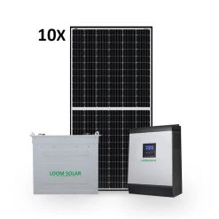 5 Years Warranty Off Grid System Loom Solar 5 KW Off Grid Solar System For Homes, Small Office, Shops