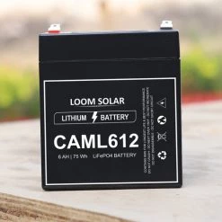 2 Years Warranty CAML 6 Ah / 75 Watt Hour Multi Purpose Lithium Battery - LOOM SOLAR