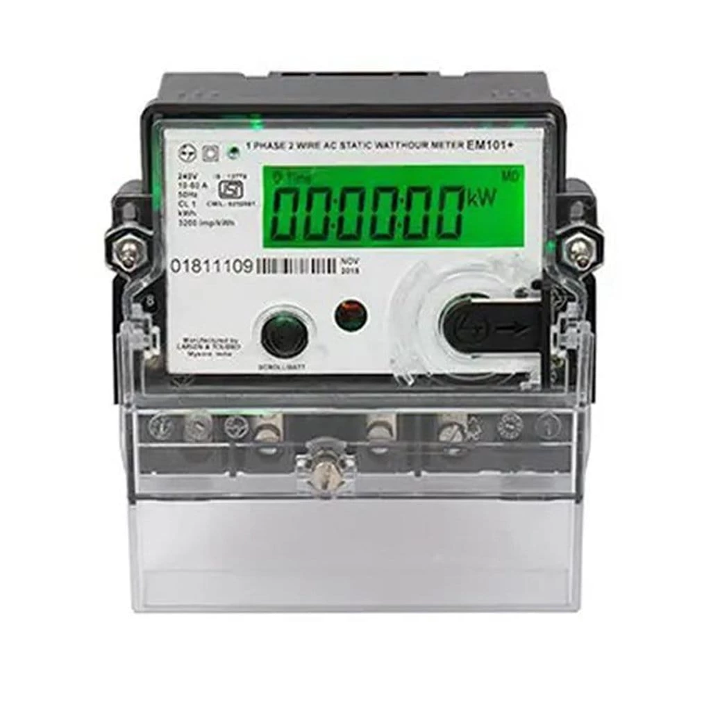 1 Years Warranty L&T Single Phase Net Meter For 1-3kW Grid Connected Solar System