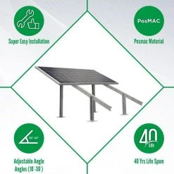 1 Years Warranty Loom Solar 2 Panel Stand (440 Watts)