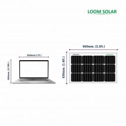 25 Years* Warranty Loom Solar Panel 50 Watt - 12 Volt Mono Perc Solar Panels