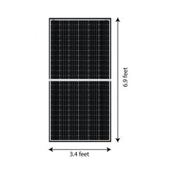 25 Years* Warranty Solar Panels SHARK Bi-Facial Solar Panel, 440 - 530 Watt, 144 Cells, 9 Bus Bar