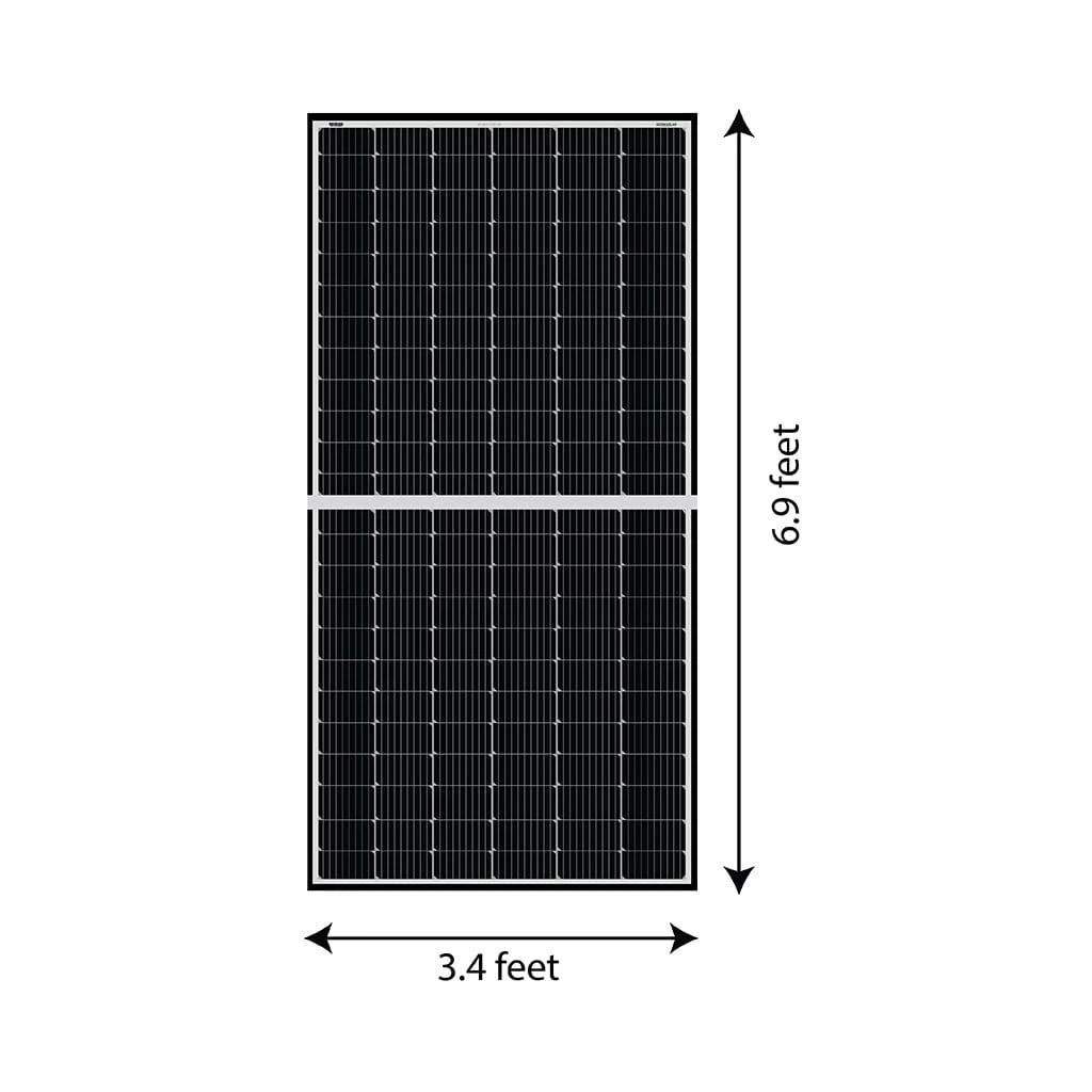 25 Years* Warranty Solar Panels SHARK Bi-Facial Solar Panel, 440 - 530 Watt, 144 Cells, 9 Bus Bar