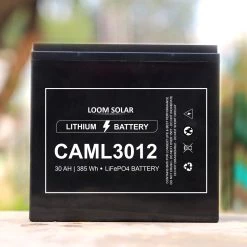 2 Years Warranty CAML 30 Ah / 385 Watt Hour Lithium Battery For Home Lighting System