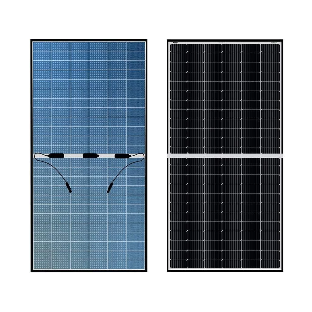 25 Years* Warranty Solar Panels SHARK Bi-Facial Solar Panel, 440 - 530 Watt, 144 Cells, 9 Bus Bar