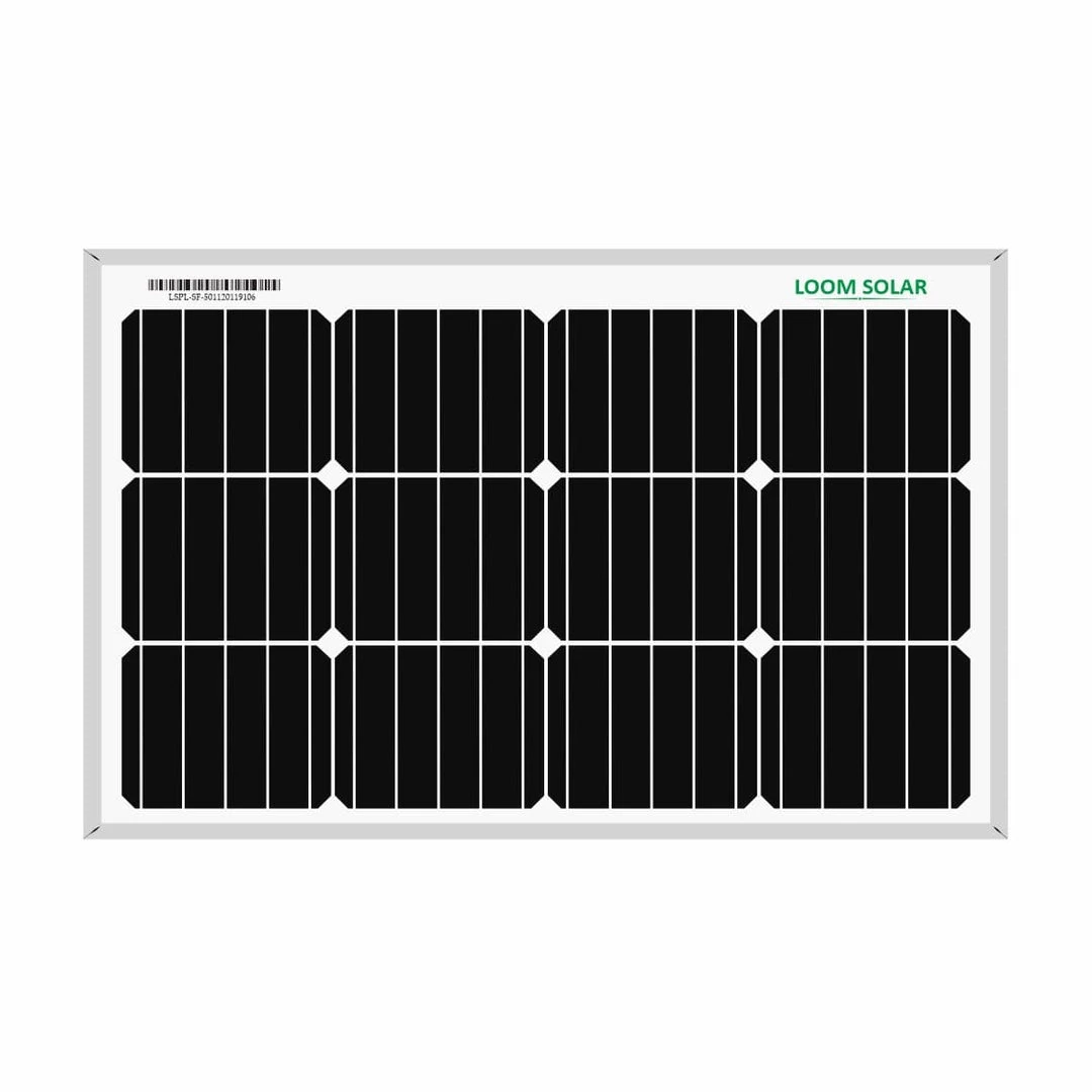 25 Years* Warranty Loom Solar Panel 50 Watt - 12 Volt Mono Perc Solar Panels